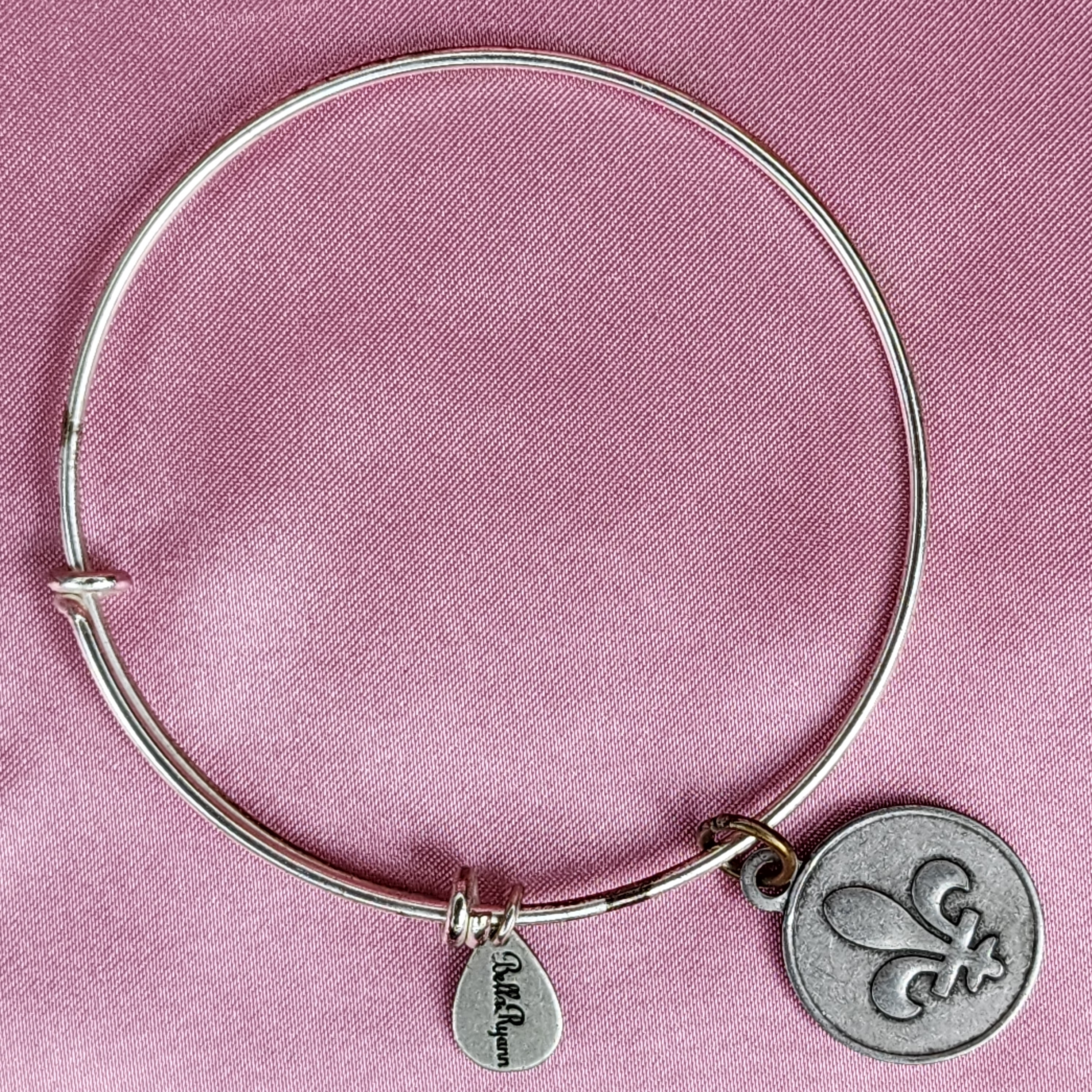Bella Ryann Fleur De L Silver Charm Bracelet